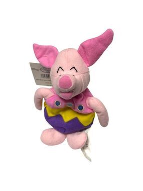 NWT 90s Disney Store EASTER EGG PIGLET Vintage DISNEY Mini Beanie Doll 8"